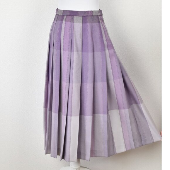 Pendleton Dresses & Skirts - Vintage Pendleton Plaid Pleated Wool Midi Skirt - 8P